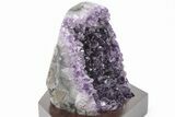 4.2" Amethyst Cluster With Wood Base - Uruguay - #199987-1